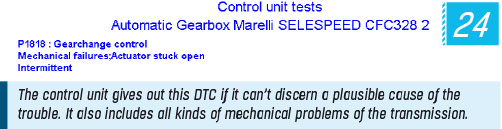The control unit gives out this DTC if it can’t discern a plausible cause of the trouble. It also includes all kinds of mechanical problems of the transmission. 